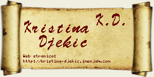 Kristina Đekić vizit kartica